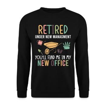 Retraité sous la nouvelle direction vous me trouvez - Sweat-shirt Unisexe - noir - Devant - Alina (178cm) & Michal (187cm)
