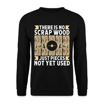 there is no Scrap Wood - Unisex Sweatshirt - black - Front - Alina (178cm) & Michal (187cm)