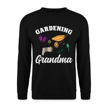Jardinage grand-mère - Sweat-shirt Unisexe - noir - Devant - Alina (178cm) & Michal (187cm)