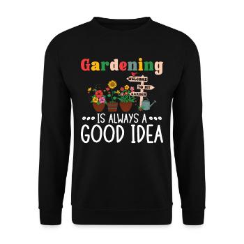 Le jardinage est toujours une bonne idée - Sweat-shirt Unisexe - noir - Devant - Alina (178cm) & Michal (187cm)