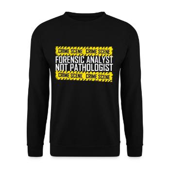 Forensics Forensic Scientist Forensic Science - Unisex Sweatshirt - black - Front - Alina (178cm) & Michal (187cm)