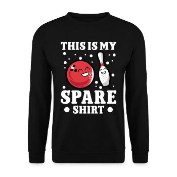 Ceci est ma chemise de rechange - Sweat-shirt Unisexe - noir - Devant - Alina (178cm) & Michal (187cm)