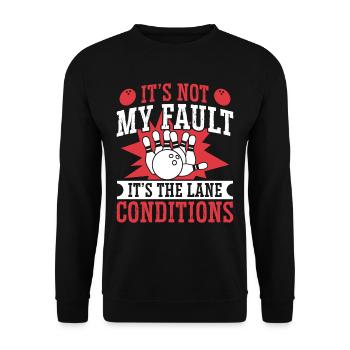 Conception de rechange de bowling - Sweat-shirt Unisexe - noir - Devant - Alina (178cm) & Michal (187cm)