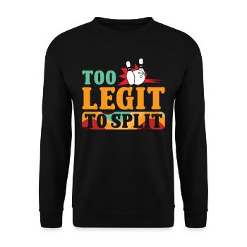 Perfect Bowling player Design - Unisex Pullover - Schwarz - Vorne - Alina (178cm) & Michal (187cm)