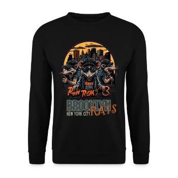 Rats rats de Brooklyn à New York - Sweat-shirt Unisexe - noir - Devant - Alina (178cm) & Michal (187cm)