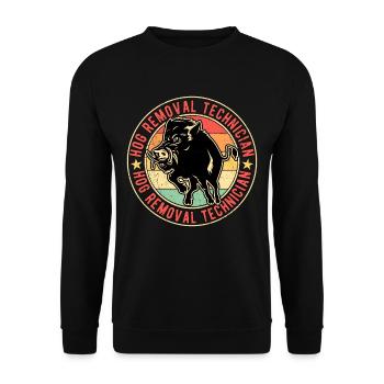 Wild boar Wild boar hunting Wild boar hunters - Unisex Sweatshirt - black - Front - Alina (178cm) & Michal (187cm)