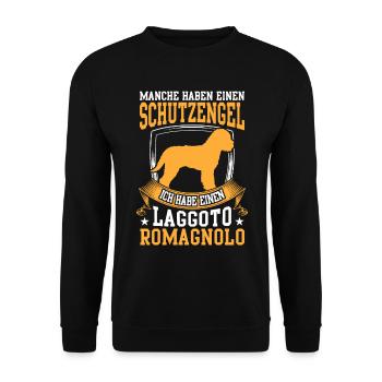 Habe einen Lagotto Romagnolo Wasserhund - Unisex Pullover - Schwarz - Vorne - Alina (178cm) & Michal (187cm)