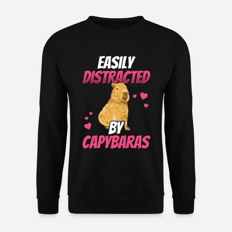 Capybara distrait capybara de l’Amérique du Sud - Sweat-shirt Unisexe - noir