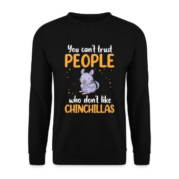 Les chinchillas ne font pas confiance aux poux laineux de rongeurs - Sweat-shirt Unisexe - noir - Devant - Alina (178cm) & Michal (187cm)
