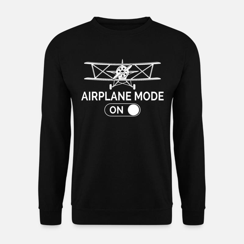Airplane on - Unisex Sweatshirt - black