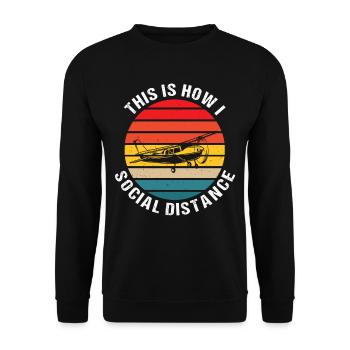 This is how i distance - Unisex Pullover - Schwarz - Vorne - Alina (178cm) & Michal (187cm)