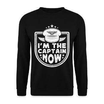 Je suis le capitaine maintenant - Sweat-shirt Unisexe - noir - Devant - Alina (178cm) & Michal (187cm)