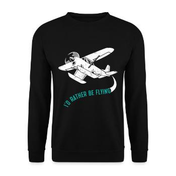 I'd rather be Flying - Unisex Pullover - Schwarz - Vorne - Alina (178cm) & Michal (187cm)