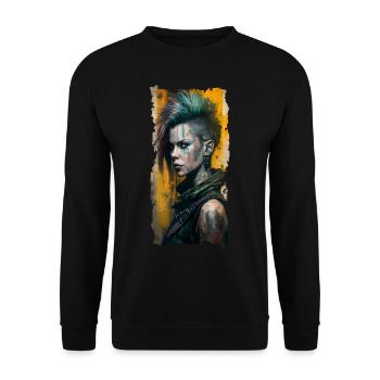 Tatouage Punk Rock Girl Punkrock - Sweat-shirt Unisexe - noir - Devant - Alina (178cm) & Michal (187cm)