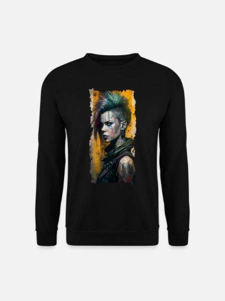 Tatuaż Punk Rock Dziewczyna Punkrock - Bluza unisex - czarny