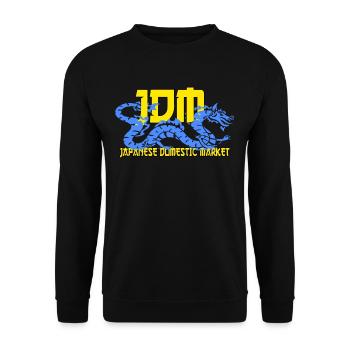 JDM Japanese Domestic Market - Unisex Pullover - Schwarz - Vorne - Alina (178cm) & Michal (187cm)