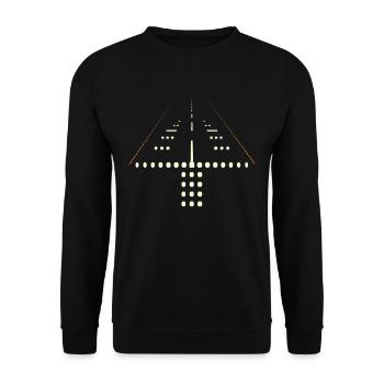 Airplane Plane Accessories - Unisex Pullover - Schwarz - Vorne - Alina (178cm) & Michal (187cm)