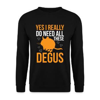 Need this degus rodent upsetting rat - Unisex Sweatshirt - black - Front - Alina (178cm) & Michal (187cm)