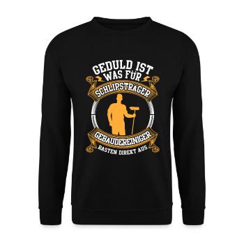 Gebäudereiniger rasten aus Fassadenreiniger - Unisex Pullover - Schwarz - Vorne - Alina (178cm) & Michal (187cm)