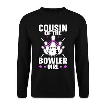 Cousin de la Bowler Girl - Sweat-shirt Unisexe - noir - Devant - Alina (178cm) & Michal (187cm)
