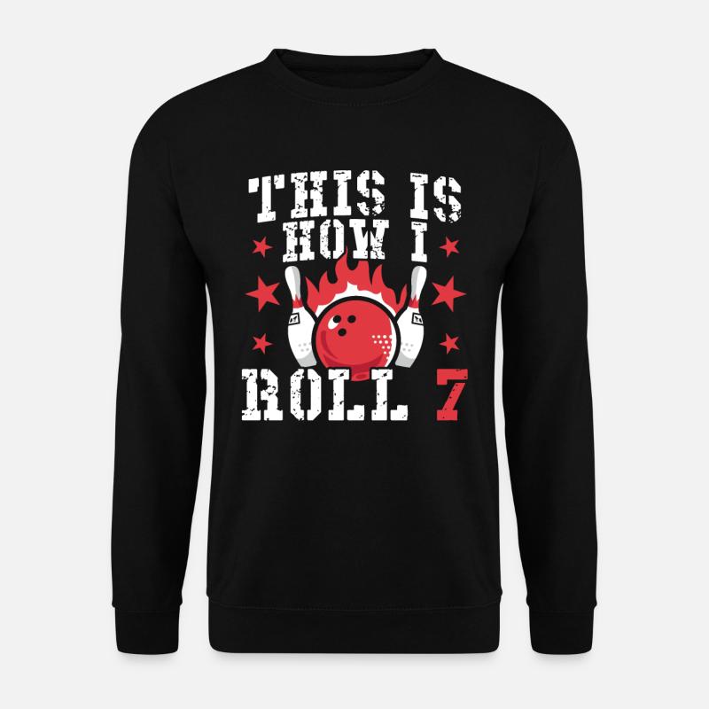 Anniversaire de Bowling Design - Sweat-shirt Unisexe - noir