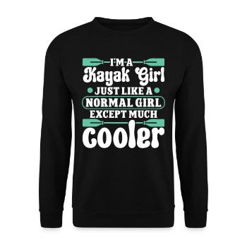 Je suis une fille avec kayak juste une fille normale - Sweat-shirt Unisexe - noir - Devant - Alina (178cm) & Michal (187cm)