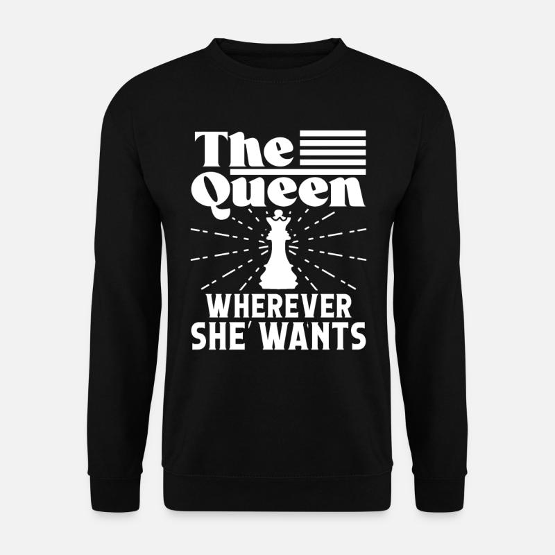 Chess funny saying - Unisex Sweatshirt - black