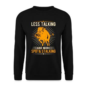Wild boar wild boar hunting wild boar hunter - Unisex Sweatshirt - black - Front - Alina (178cm) & Michal (187cm)