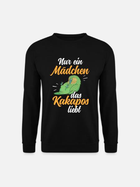 Kakapo nur ein Mädchen Papagei Kakapo - Unisex Pullover - Schwarz