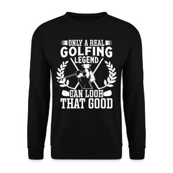Design de golf parfait - Sweat-shirt Unisexe - noir - Devant - Alina (178cm) & Michal (187cm)