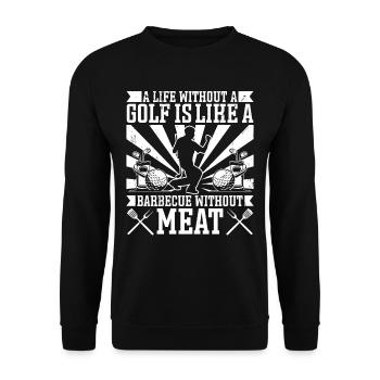 Design de golf parfait - Sweat-shirt Unisexe - noir - Devant - Alina (178cm) & Michal (187cm)