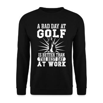 Design de golf parfait - Sweat-shirt Unisexe - noir - Devant - Alina (178cm) & Michal (187cm)