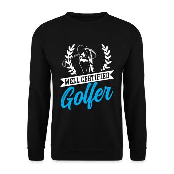Design de golf parfait - Sweat-shirt Unisexe - noir - Devant - Alina (178cm) & Michal (187cm)