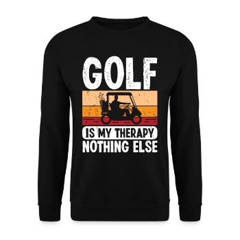 Golf nothing else - Unisex Pullover - Schwarz - Vorne - Alina (178cm) & Michal (187cm)