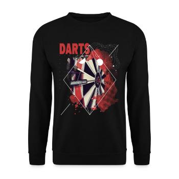 Fléchettes, jeu de fléchettes, jeu de fléchettes, fléchettes, joueurs de fléchettes - Sweat-shirt Unisexe - noir - Devant - Alina (178cm) & Michal (187cm)