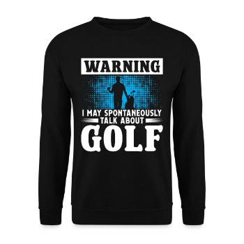Je peux spontanément parler de Golf - Sweat-shirt Unisexe - noir - Devant - Alina (178cm) & Michal (187cm)