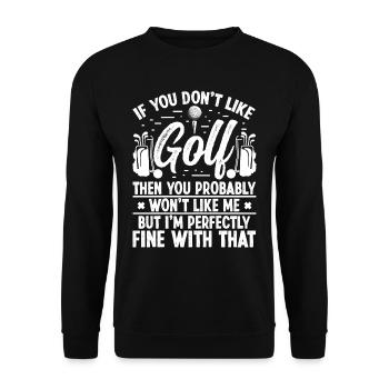 Design de golf parfait - Sweat-shirt Unisexe - noir - Devant - Alina (178cm) & Michal (187cm)