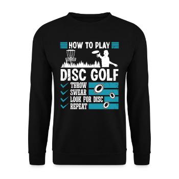 How to play Disc Golf - Unisex Sweatshirt - black - Front - Alina (178cm) & Michal (187cm)