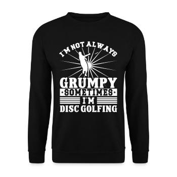 I'm not grumpy i'm Disc Golfing - Unisex Pullover - Schwarz - Vorne - Alina (178cm) & Michal (187cm)