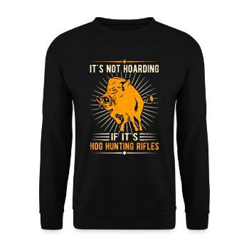 Wild boar wild boar hunting wild boar hunter - Unisex Sweatshirt - black - Front - Alina (178cm) & Michal (187cm)