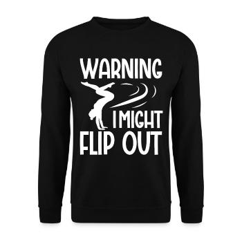 Funny Gymnastics for Girls - Unisex Sweatshirt - black - Front - Alina (178cm) & Michal (187cm)