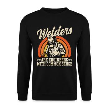 Welder Funny Saying Conceptions de soudage - Sweat-shirt Unisexe - noir - Devant - Alina (178cm) & Michal (187cm)