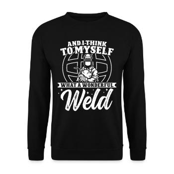 Je me dis quelle soudure maladroite - Sweat-shirt Unisexe - noir - Devant - Alina (178cm) & Michal (187cm)