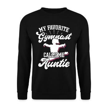 Funny Gymnastics for Girls - Unisex Sweatshirt - black - Front - Alina (178cm) & Michal (187cm)