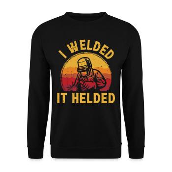 Je l’ai soudé Helded - Sweat-shirt Unisexe - noir - Devant - Alina (178cm) & Michal (187cm)