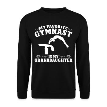 Funny Gymnastics for Girls - Unisex Sweatshirt - black - Front - Alina (178cm) & Michal (187cm)