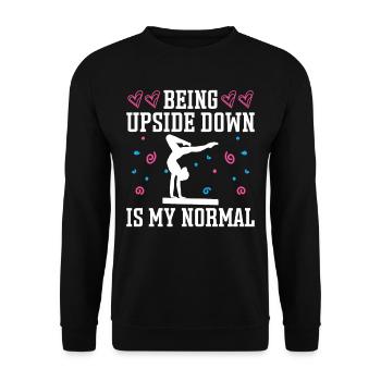 Funny Gymnastics for Girls - Unisex Sweatshirt - black - Front - Alina (178cm) & Michal (187cm)