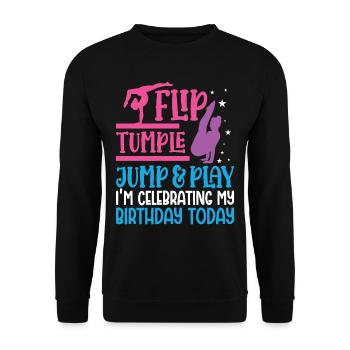 Funny Gymnastics for Girls - Unisex Sweatshirt - black - Front - Alina (178cm) & Michal (187cm)