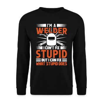 Welder Funny Saying Conceptions de soudage - Sweat-shirt Unisexe - noir - Devant - Alina (178cm) & Michal (187cm)