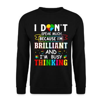 Autism Autistic Boys Girls - Unisex Pullover - Schwarz - Vorne - Alina (178cm) & Michal (187cm)